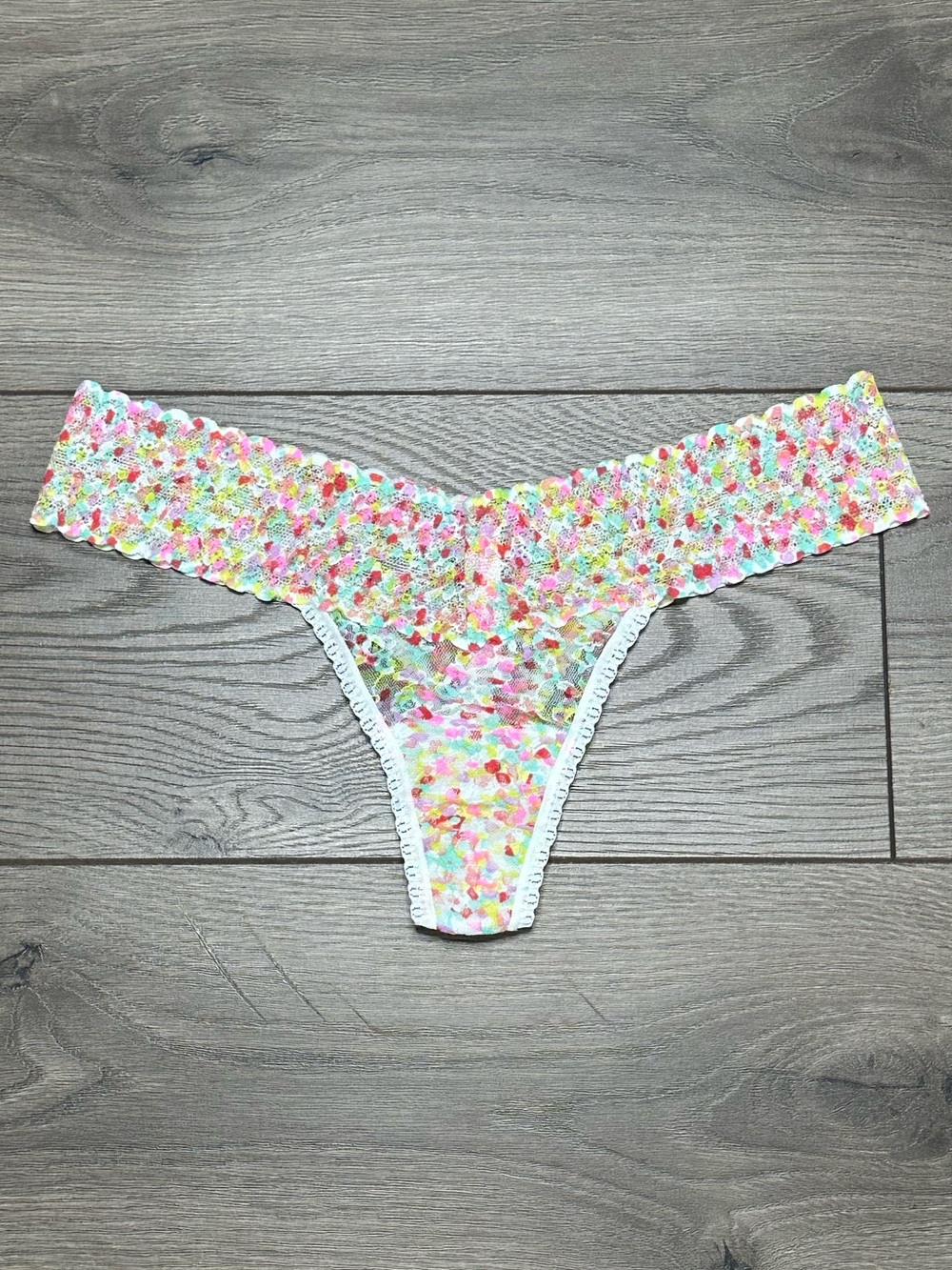 Victoria’s Secret The Lacy Nylon Thong Panty Multicolor One Size